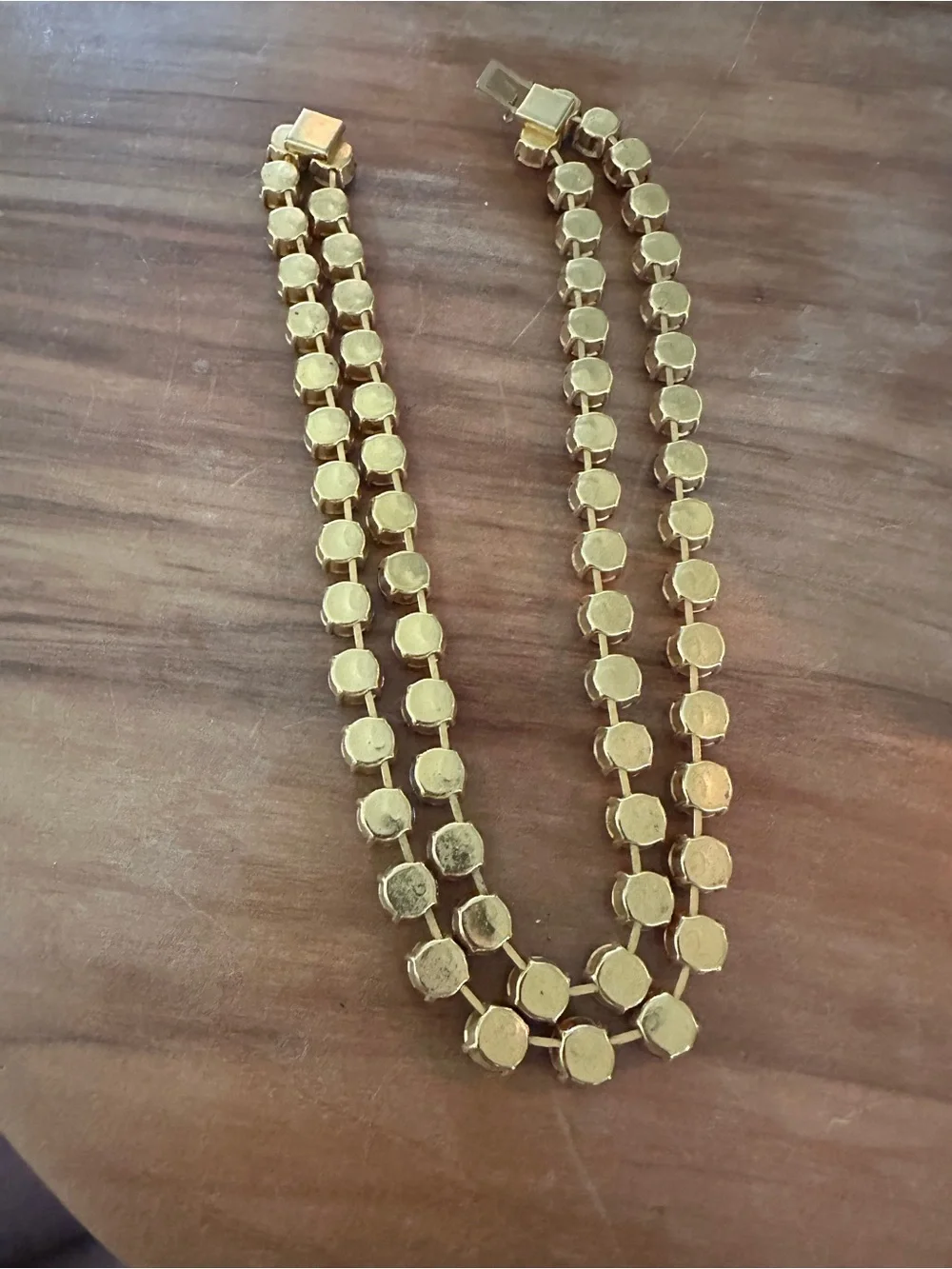 Swarovski Multicolor Crystal Tennis Necklace in Gold 15” or open 30”